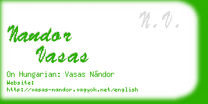 nandor vasas business card