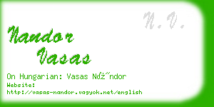 nandor vasas business card